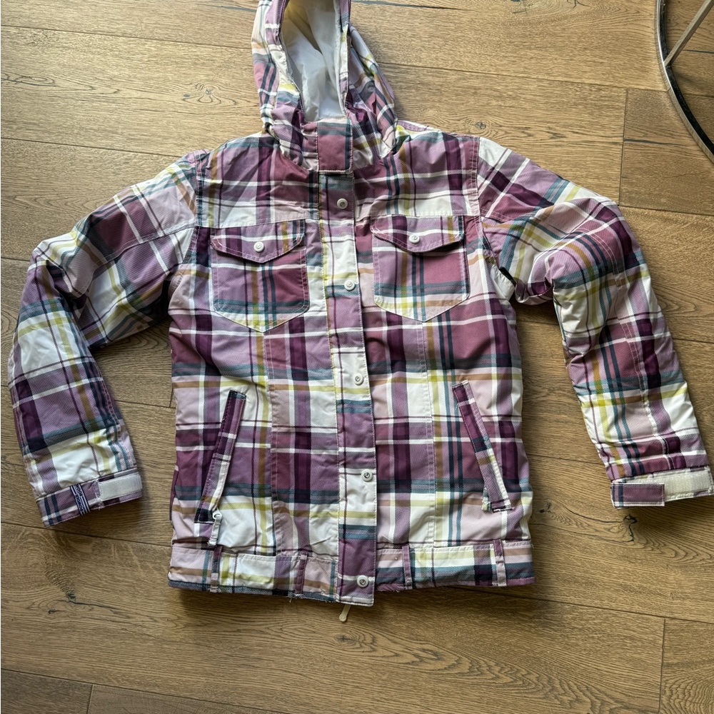 Pink and Purple Puffer Jacket with Hood